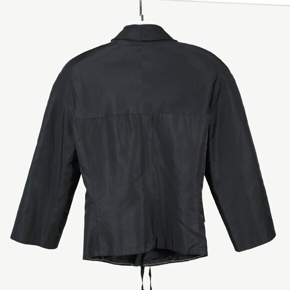 Chanel SS/06 RTW Runway Black Silk Taffeta Tie-Front Jacket - Picture 3 of 14